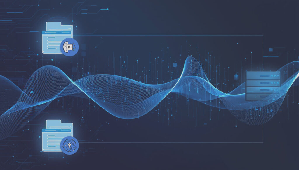 piktrogram KI und Ideen verbunden durch digitale Infrastruktur